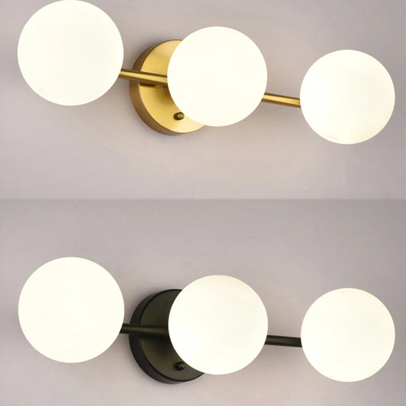 Nordic Indoor G9 9W LED Wall Lamps Decor for Living Room Bedroom with Glass Ball LED Wall Lights Wall Sconce for Home Lighting