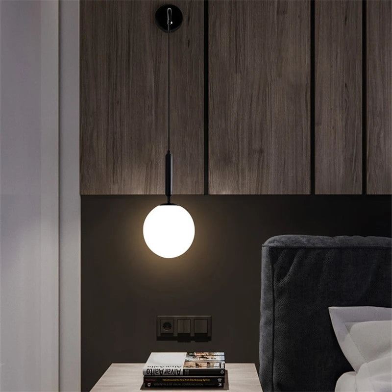 Modern Simple Glass Wall Lamp Nordic Creative LED Luxury Wall Lamps for Living Room Bedroom Bedside Wall Light Fixtures Lighting