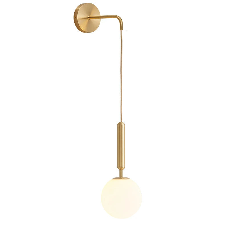 Modern Simple Glass Wall Lamp Nordic Creative LED Luxury Wall Lamps for Living Room Bedroom Bedside Wall Light Fixtures Lighting