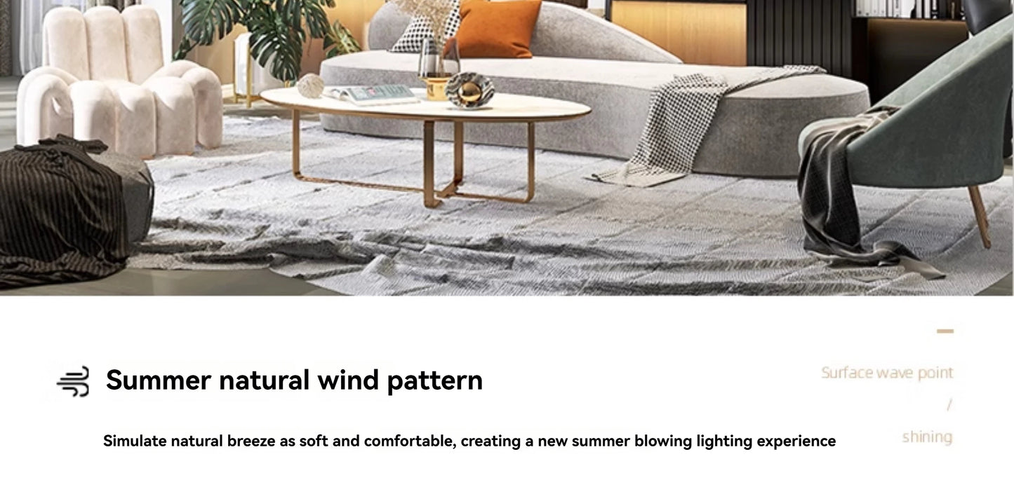 New Ceiling Fan Bladeless with Light Living Dining Room Cold Warm Mode LED Invisible Ceiling Fan Lamp Remote Control Bedroom