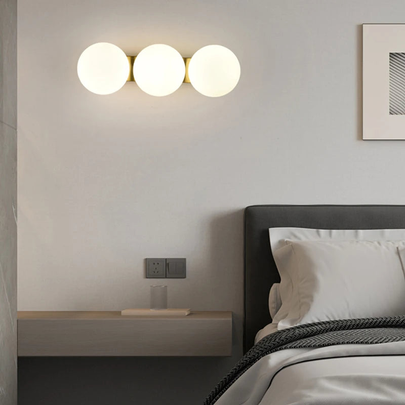 Nordic Indoor G9 9W LED Wall Lamps Decor for Living Room Bedroom with Glass Ball LED Wall Lights Wall Sconce for Home Lighting