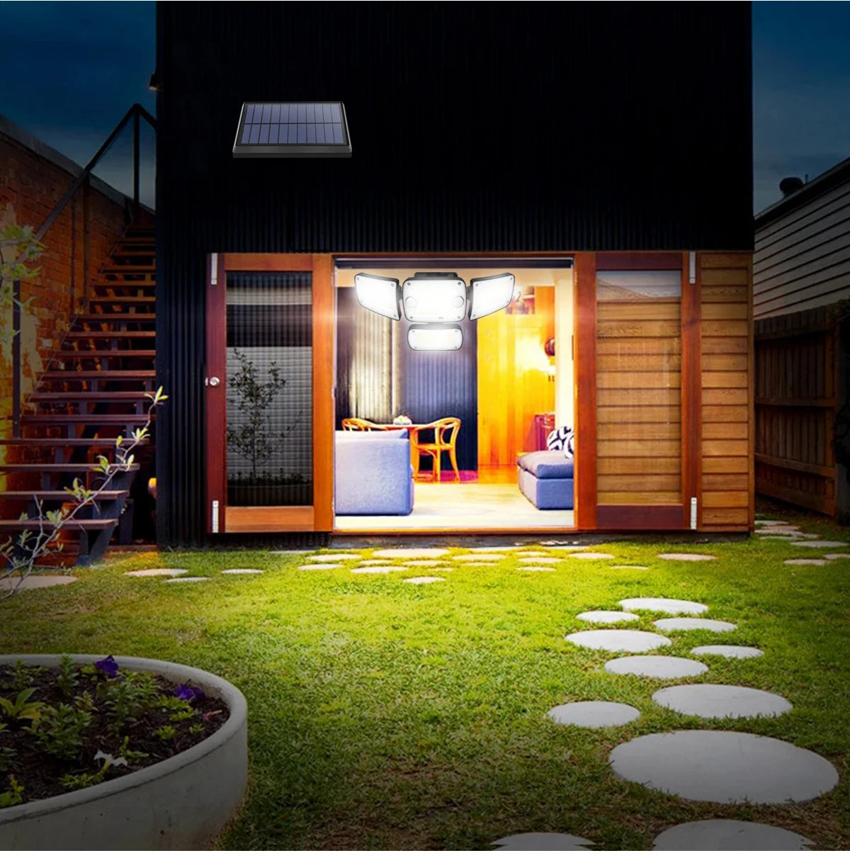 Outdoor Solar Lights Solar Motion Sensor Lights 342/253/182 LED Security Solar Wall Lamp With 3 Modes Waterproof Flood Lights
