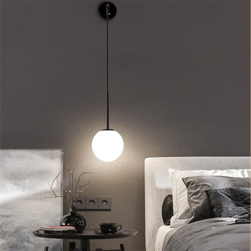 Modern Simple Glass Wall Lamp Nordic Creative LED Luxury Wall Lamps for Living Room Bedroom Bedside Wall Light Fixtures Lighting