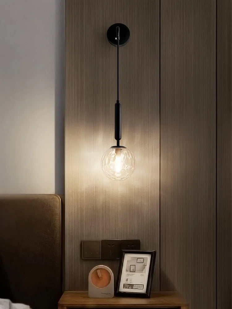 Modern Simple Glass Wall Lamp Nordic Creative LED Luxury Wall Lamps for Living Room Bedroom Bedside Wall Light Fixtures Lighting