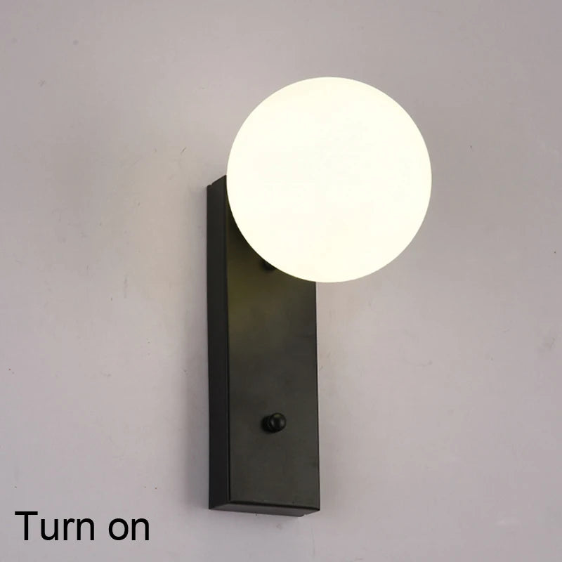 Nordic Indoor G9 9W LED Wall Lamps Decor for Living Room Bedroom with Glass Ball LED Wall Lights Wall Sconce for Home Lighting