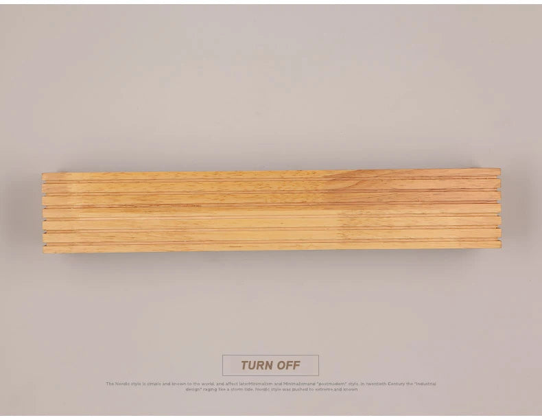 Modern Solid Wooden LED Wall Lamps Linear Nordic Corridor Bedroom Decoration Bathroom Mirror Indoor Lighting Home Living Room