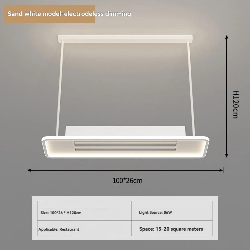 New Ceiling Fan Bladeless with Light Living Dining Room Cold Warm Mode LED Invisible Ceiling Fan Lamp Remote Control Bedroom