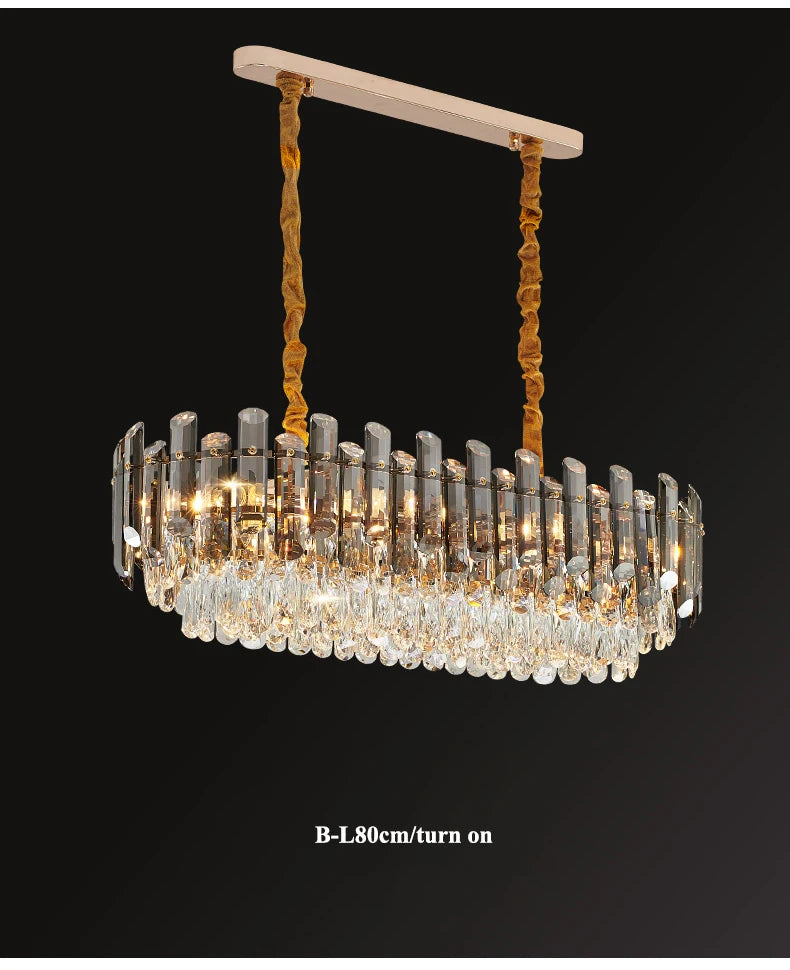 Nordic Led Crystal Chandeliers Gold Luxury Lighting Dining Living Room Bedroom Kitchen Island Lights Indoor Hanging Light Lustre