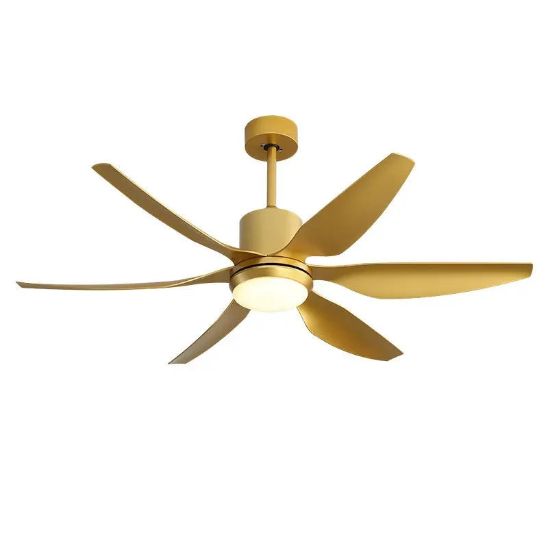 Hongcui American Ceiling Fan Light Contemporary Creative LED Lamp Gold With Remote Control for Home Living Room Bedroom Decor