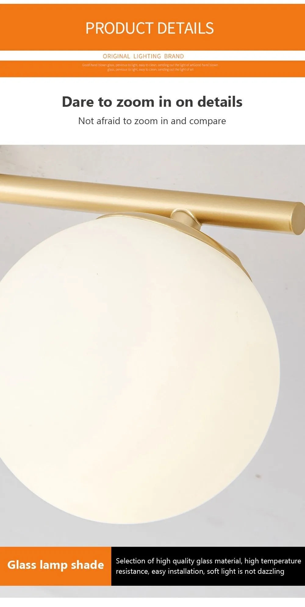 Nordic Glass Ceiling Light LED  White Ball Creative Golden Corridor Lamp Entrance Cloakroom Balcony Bedroom Dining Room Lighting