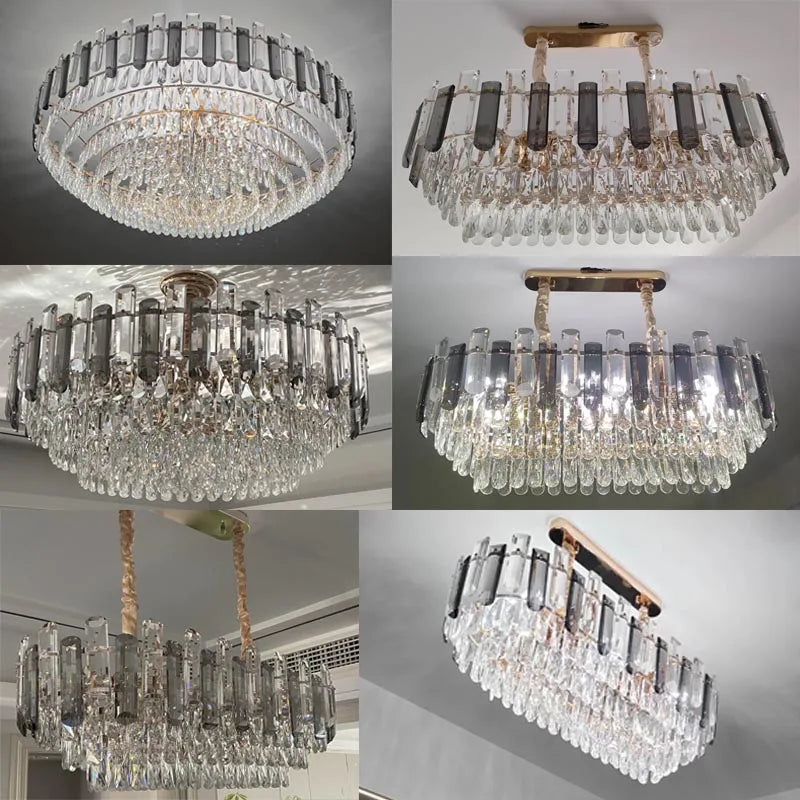 Nordic Led Crystal Chandeliers Gold Luxury Lighting Dining Living Room Bedroom Kitchen Island Lights Indoor Hanging Light Lustre