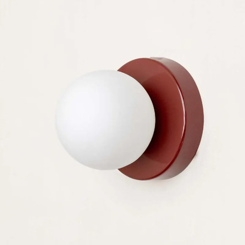 Creative Macaron LED Wall Lamp 10/12cm Mini Glass Sconce for Balcony Lamp Bedside Bedroom Corridor Porch Decor Lighting Fixtures