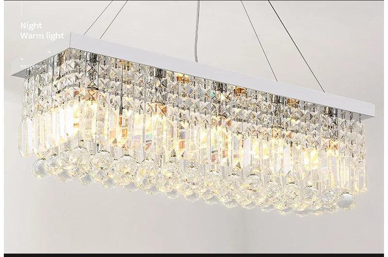 LED Crystal Chandelier Modern Dining Pendant Home Lamp Hanging Living Woonkamer Dining Room Household Lights For Bedroom Kitchen
