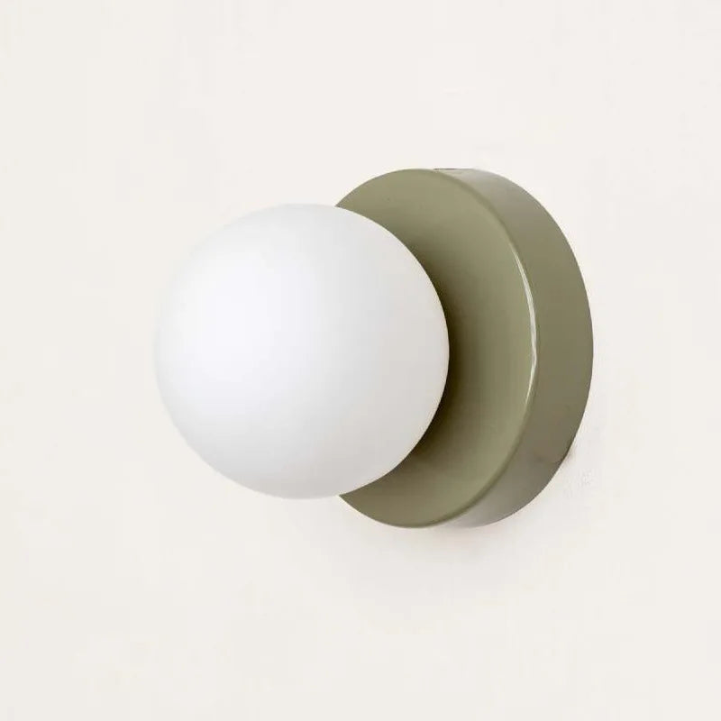 Creative Macaron LED Wall Lamp 10/12cm Mini Glass Sconce for Balcony Lamp Bedside Bedroom Corridor Porch Decor Lighting Fixtures