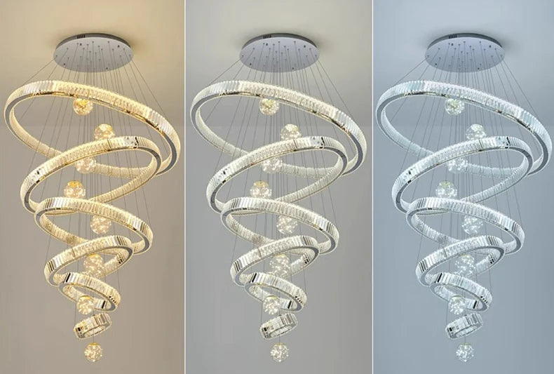 Modern home decoration crystal chandelier, stair Pendant lamp, living room Pendant lights, interior lighting