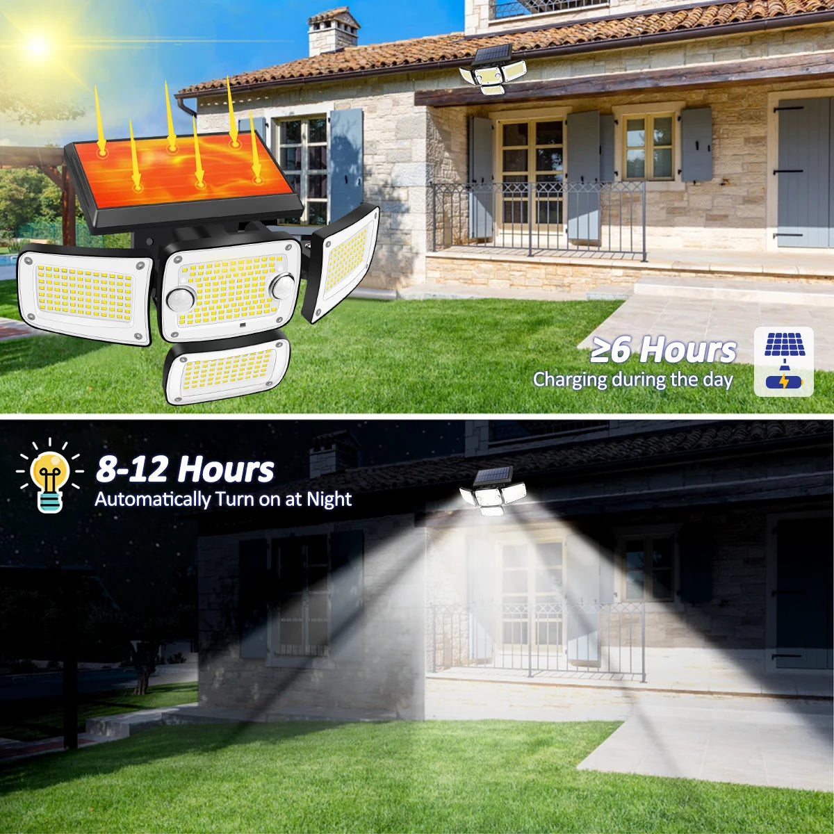 Outdoor Solar Lights Solar Motion Sensor Lights 342/253/182 LED Security Solar Wall Lamp With 3 Modes Waterproof Flood Lights