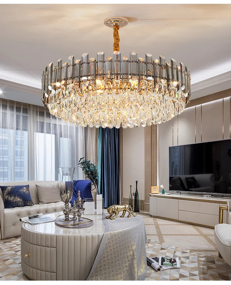 Nordic Led Crystal Chandeliers Gold Luxury Lighting Dining Living Room Bedroom Kitchen Island Lights Indoor Hanging Light Lustre