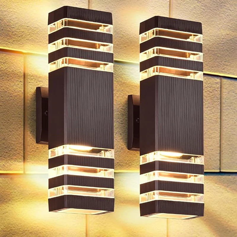 LED Outdoor Wall Lights E27 Up Down Exterior Wall Sconce IP65 Waterproof Led Sconce Lamp for Porch Front Door Garden Wall Lamp