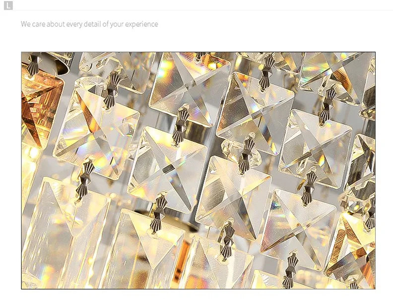 LED Crystal Chandelier Modern Dining Pendant Home Lamp Hanging Living Woonkamer Dining Room Household Lights For Bedroom Kitchen