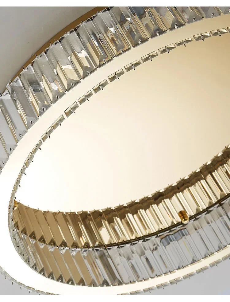 Nordic LED Crystal Circle Ceiling Lamp Chandeliers Lighting for Living Room Bedroom Home Indoor Decor Lampara techo Luminaire