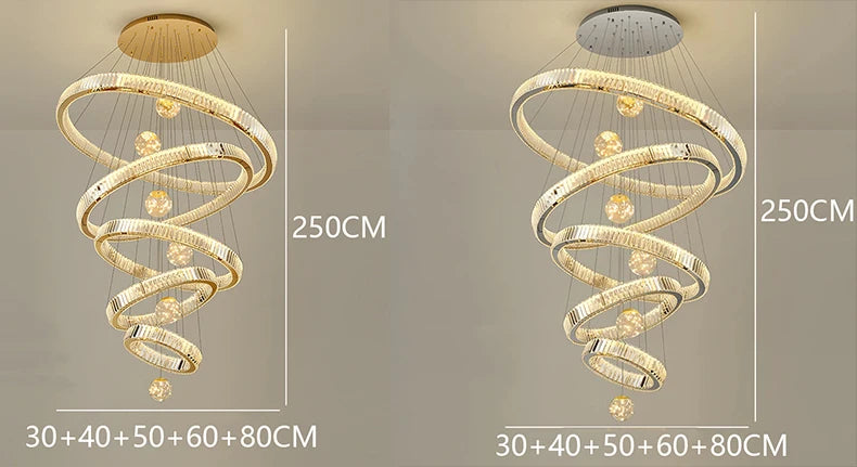 Modern home decoration crystal chandelier, stair Pendant lamp, living room Pendant lights, interior lighting
