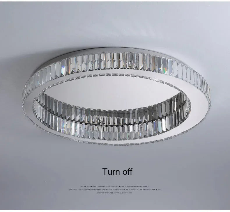 Nordic LED Crystal Circle Ceiling Lamp Chandeliers Lighting for Living Room Bedroom Home Indoor Decor Lampara techo Luminaire