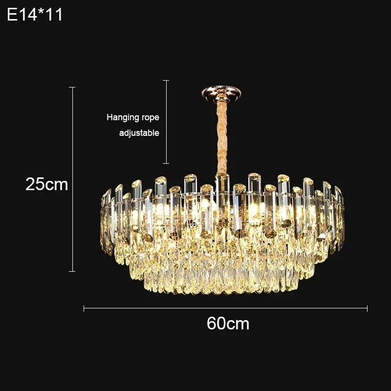 Nordic Led Crystal Chandeliers Gold Luxury Lighting Dining Living Room Bedroom Kitchen Island Lights Indoor Hanging Light Lustre