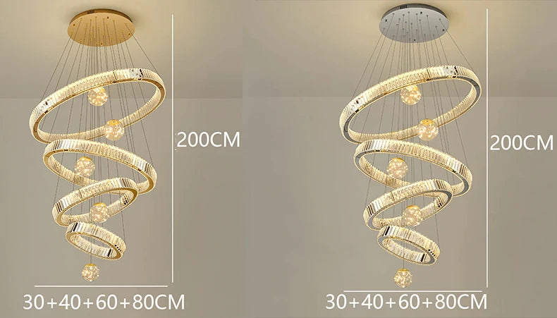 Modern home decoration crystal chandelier, stair Pendant lamp, living room Pendant lights, interior lighting