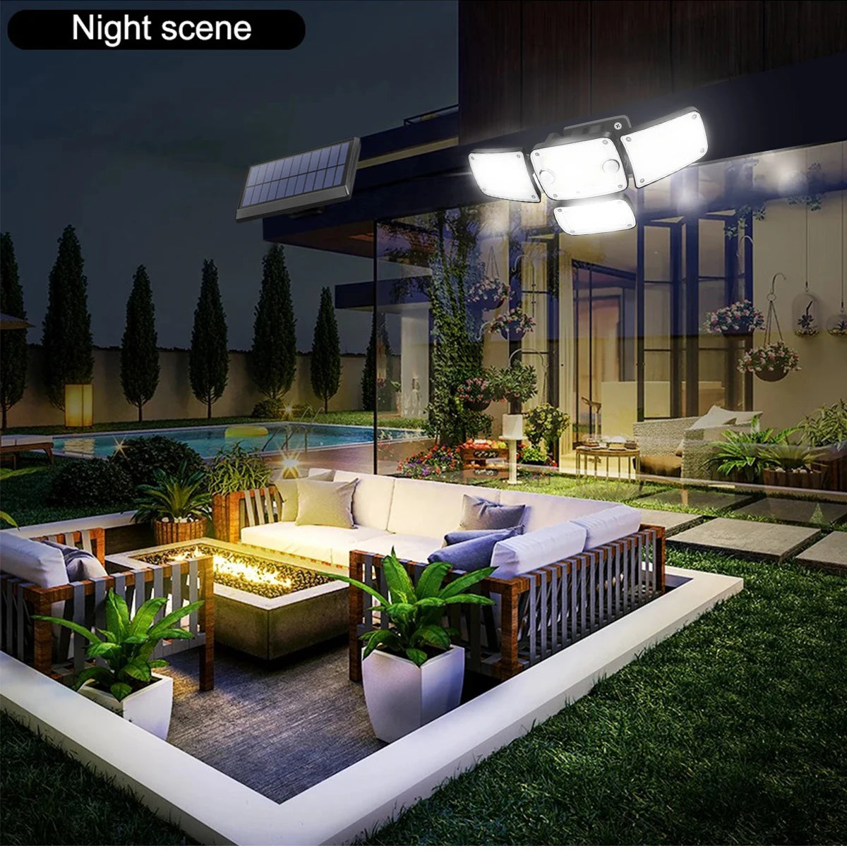 Outdoor Solar Lights Solar Motion Sensor Lights 342/253/182 LED Security Solar Wall Lamp With 3 Modes Waterproof Flood Lights