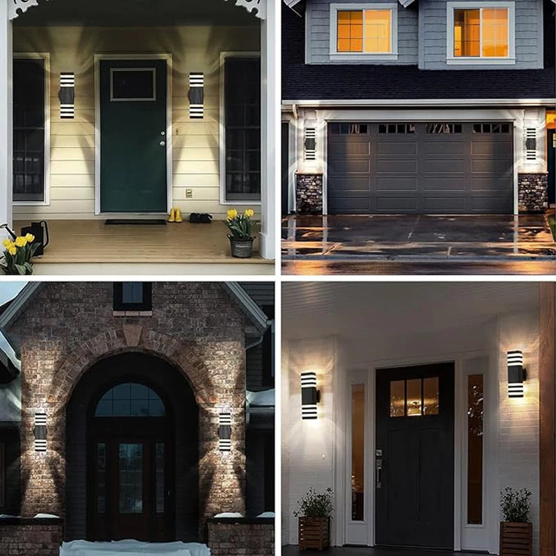 LED Outdoor Wall Lights E27 Up Down Exterior Wall Sconce IP65 Waterproof Led Sconce Lamp for Porch Front Door Garden Wall Lamp