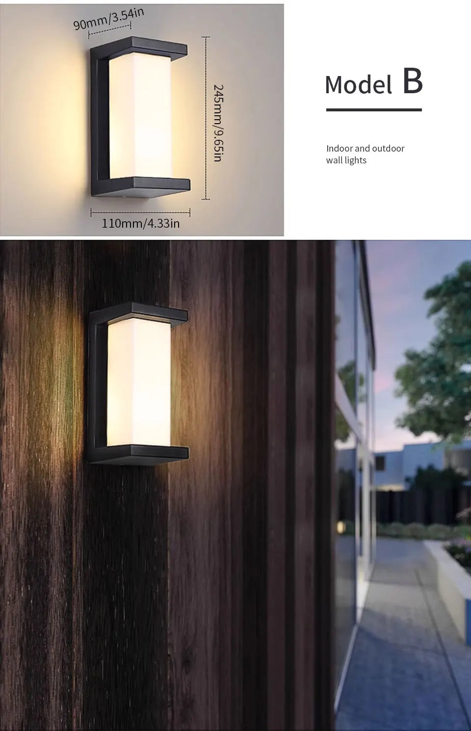 LED Outdoor Wall Light Lamp PIR Motion Sensor AC85-265V ABS Waterproof Modern Indoor Home Balcony Porch Garden Decoration