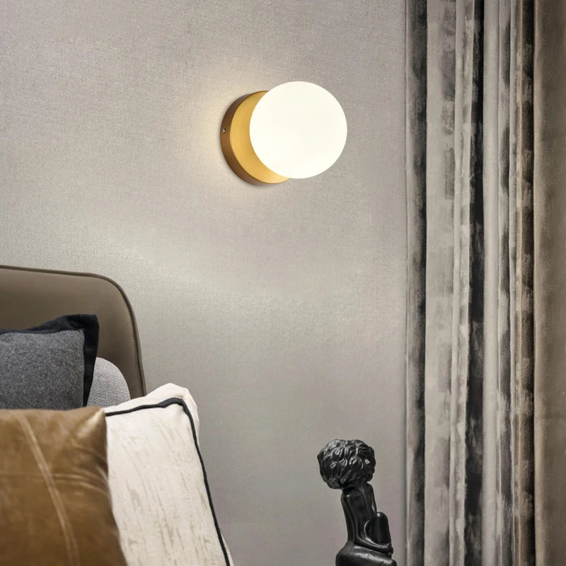 Nordic Indoor G9 9W LED Wall Lamps Decor for Living Room Bedroom with Glass Ball LED Wall Lights Wall Sconce for Home Lighting