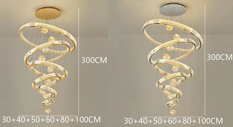 Modern home decoration crystal chandelier, stair Pendant lamp, living room Pendant lights, interior lighting
