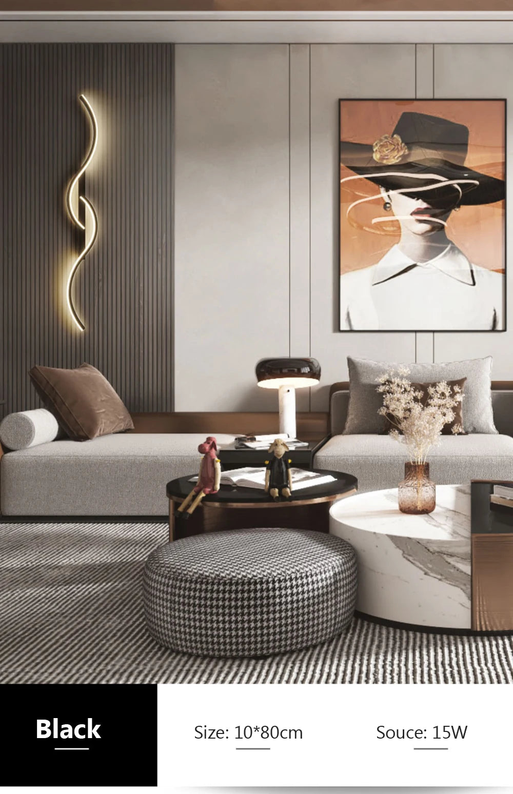Modern LED Wall Lamp Minimalist Long-Strip Lighting Fixture For Tv Background Lighting In Living Room Bedside Lighting Bedroom