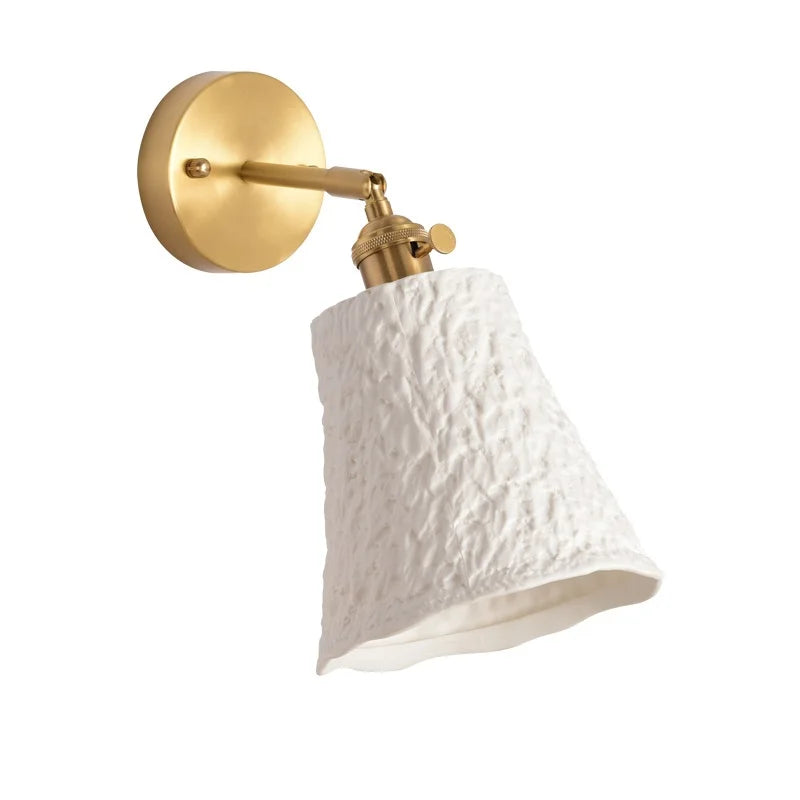 Elk Ceramic Lampshade LED Wall Lamps Sconce Copper Pull Chain Bedroom Bathroom Mirror Light Nordic Modern Lighting Lampara Pared