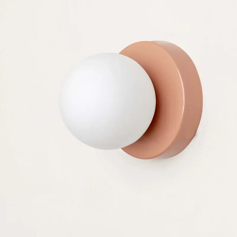 Creative Macaron LED Wall Lamp 10/12cm Mini Glass Sconce for Balcony Lamp Bedside Bedroom Corridor Porch Decor Lighting Fixtures