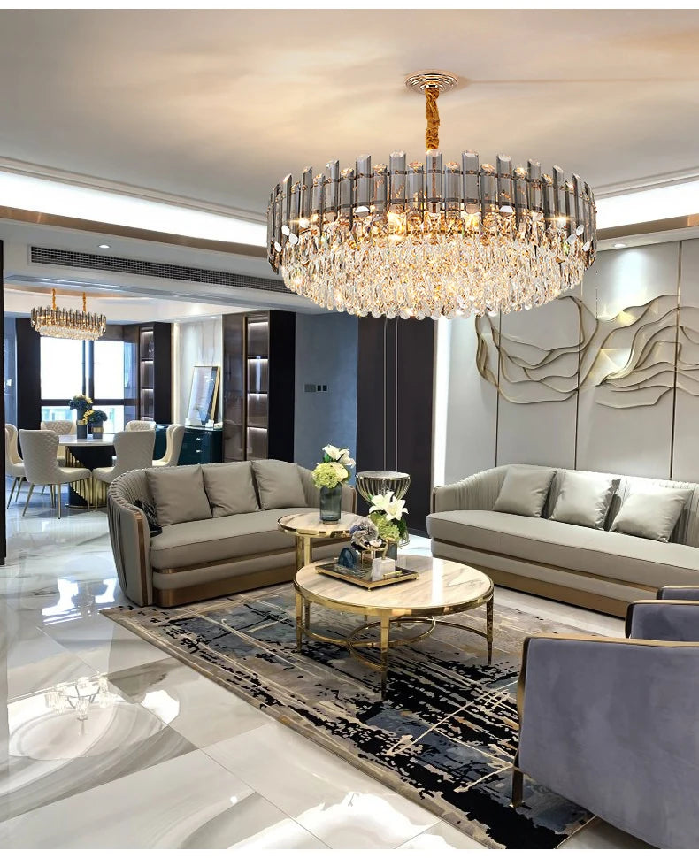 Nordic Led Crystal Chandeliers Gold Luxury Lighting Dining Living Room Bedroom Kitchen Island Lights Indoor Hanging Light Lustre
