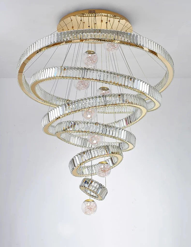 Modern home decoration crystal chandelier, stair Pendant lamp, living room Pendant lights, interior lighting