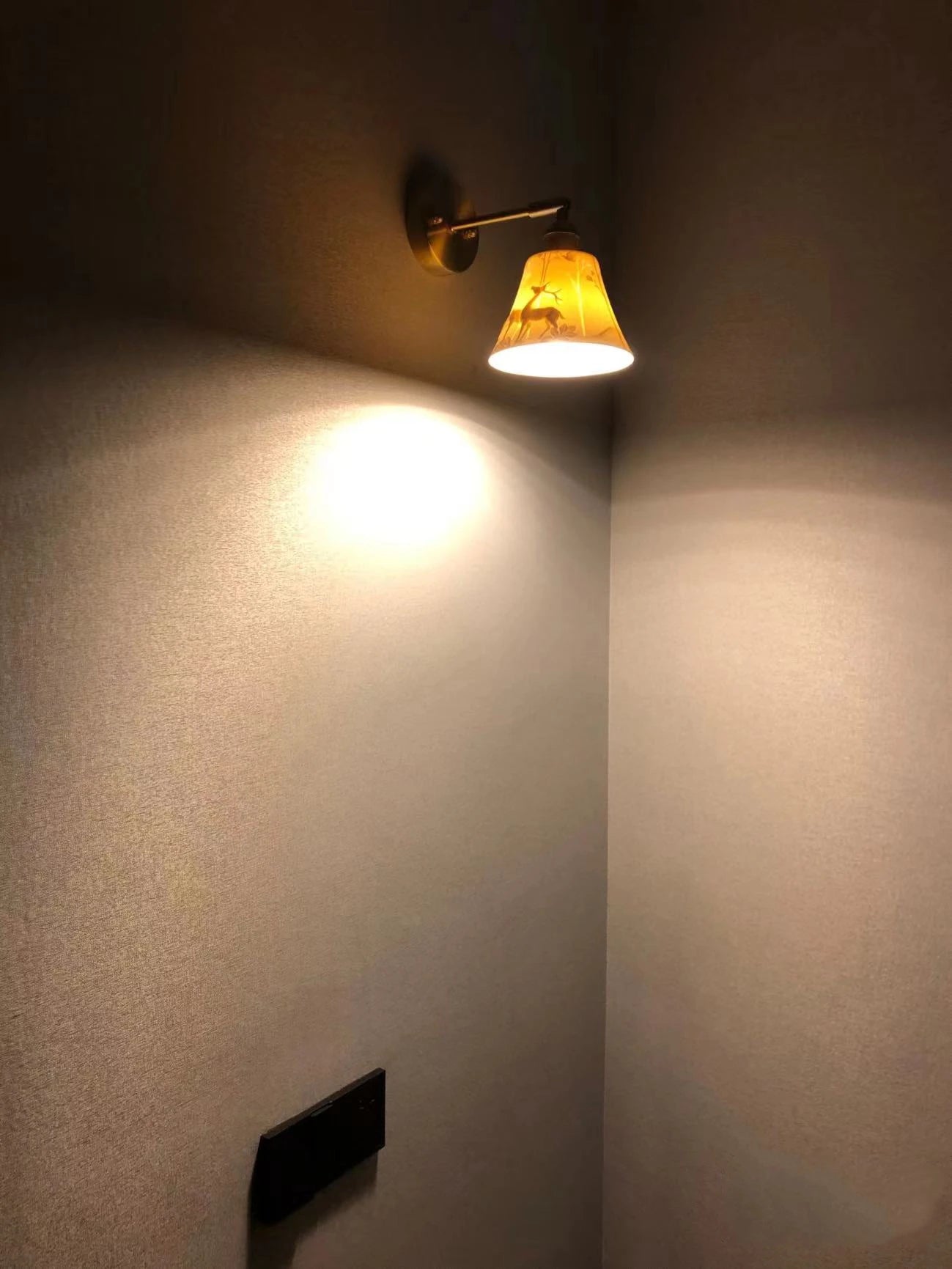 Elk Ceramic Lampshade LED Wall Lamps Sconce Copper Pull Chain Bedroom Bathroom Mirror Light Nordic Modern Lighting Lampara Pared