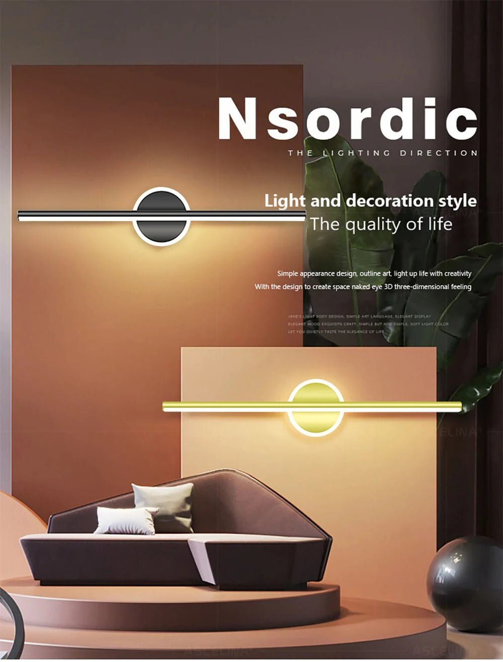 Modern LED Wall Lamp 40/60cm Mirror Light Bathroom Toilet Black Gold Long Strip Fixture Home Decor Led Lighting Lamps Lustre