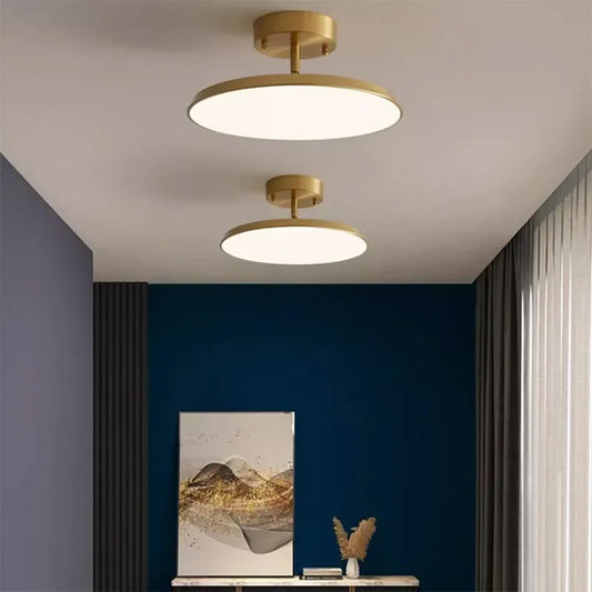 Modern LED Ceiling Light Black Gold Rotatable Copper Color Lamp For Bedroom Living Room Entryway Hallway Indoor Lighting Fixture