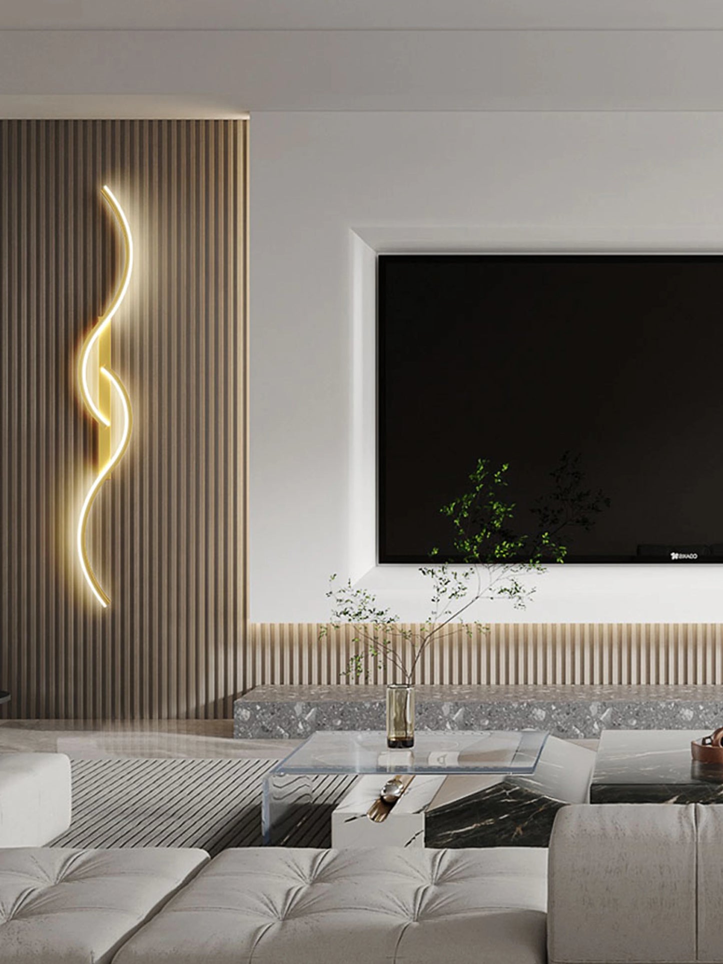 Modern LED Wall Lamp Minimalist Long-Strip Lighting Fixture For Tv Background Lighting In Living Room Bedside Lighting Bedroom