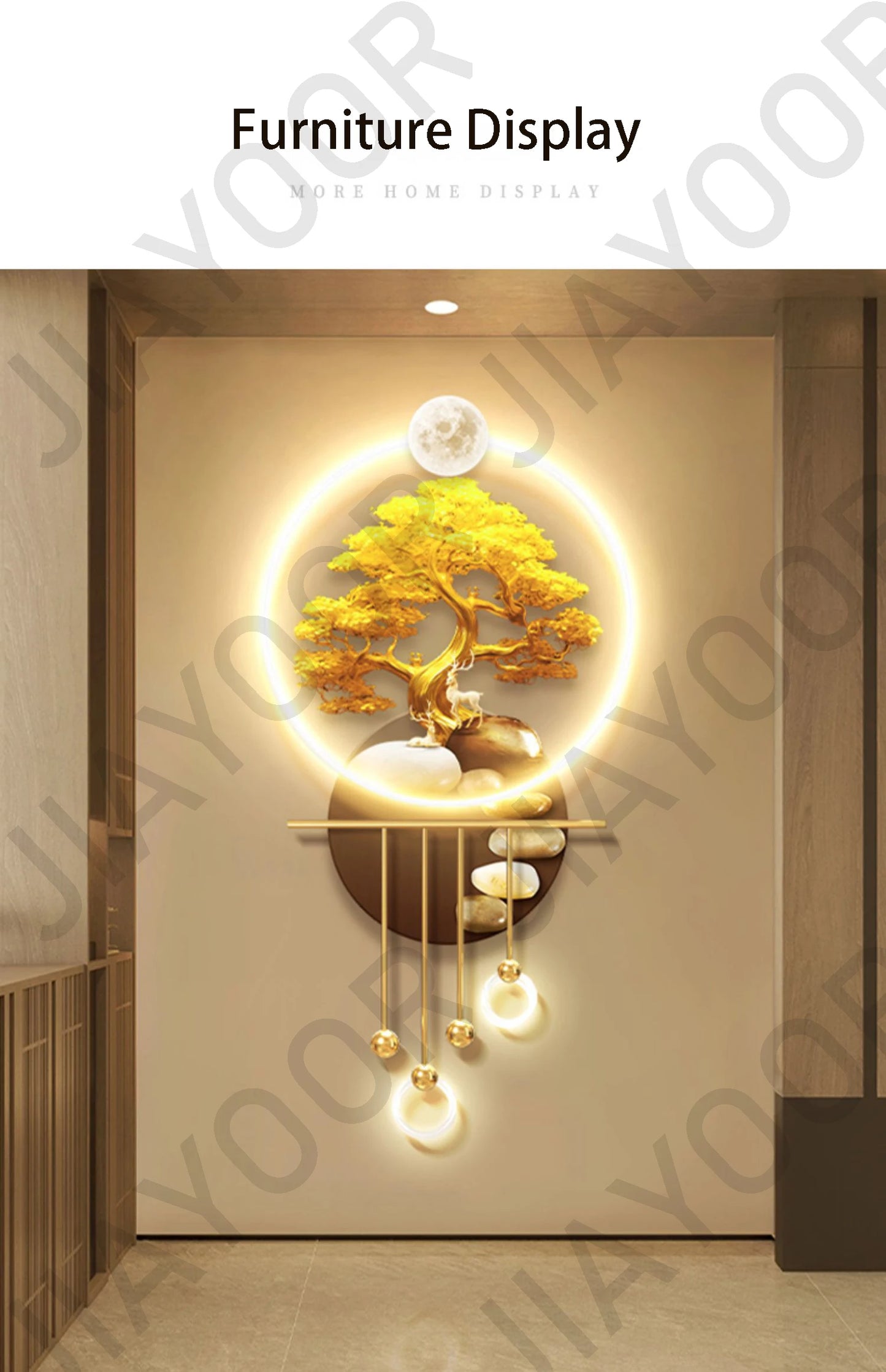 Fortune Tree Background Wall Living Room Luminous Mural Lamp room decoration wall lamp interior wall light led lights wall panel